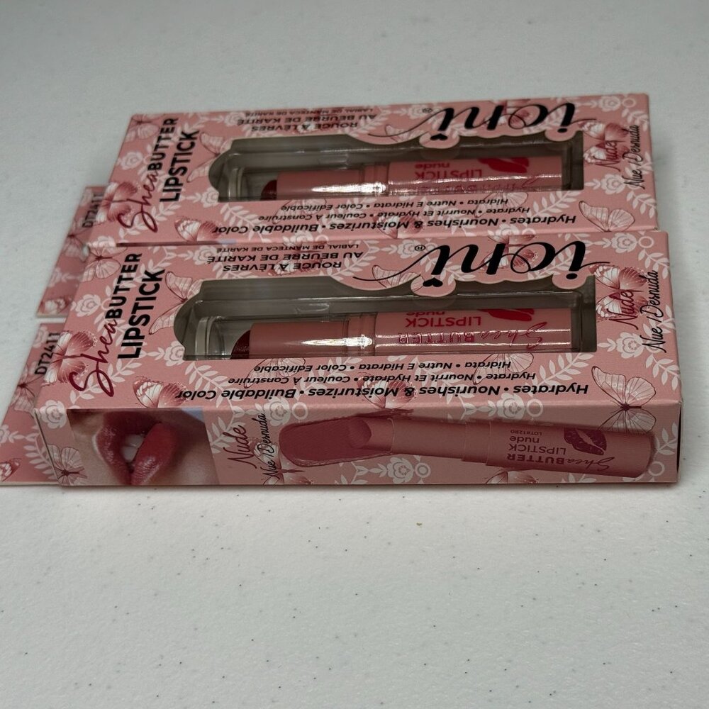 Ioni Shea Butter Lipstick Nude 2 Pack Moisturizing Lip Color - Picture 5 of 7